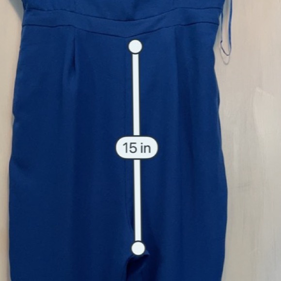 (M) 19 COOPER ST TRUE BLUE ONE SHOULDER w/ Cutout detail Sleeveless JUMPSUIT - Picture 5 of 16